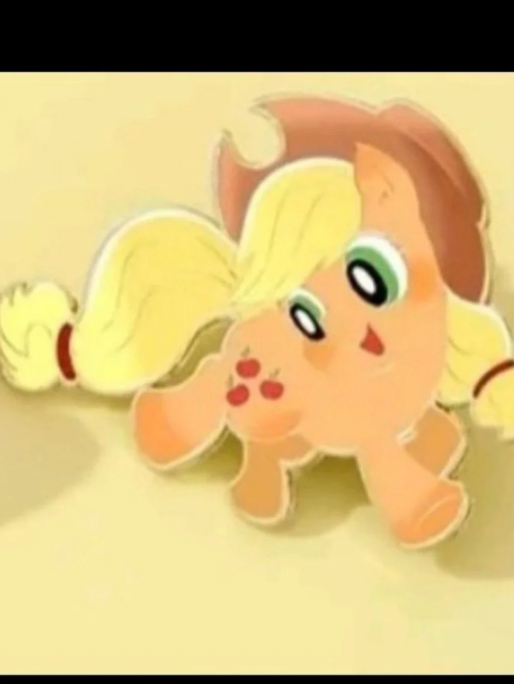 Cute Orange Pony Pin with Blonde Mane